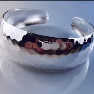 925 Sterling Silver Hammered Bracelet